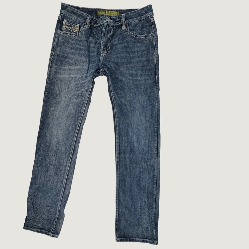 Rock & Roll Denim Pistol Stackable Jeans Mens 36x38m(37) Blue Regular Bootcut